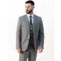 V2 Classic Men's Edward - Silver Three Piece Suit | Size: 50R
