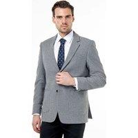 XPOSED Men's Sean Wool Blend Stretch Tweed Jacket in Grey | Size: 42