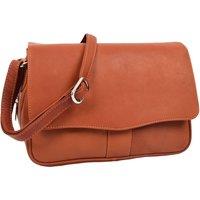 House of Leather Women's Womens Real Leather Shoulder Bag Mid Size Bag Matilda Black in Tan | Size: Medium