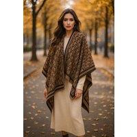 Lemon Daisy Accessories Women's Amal Autumn Winter Scarf Shawl in Brown