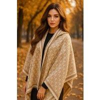 Lemon Daisy Accessories Women's Amal Autumn Winter Scarf Shawl in Beige