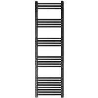 Balterley Straight Heated Towel Rail Radiator, 732W, 400 x 1600mm, Matt Black