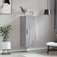 Berkfield Home Wall Mounted Cabinet Grey Sonoma 34.5x34x90 cm Engineered Wood