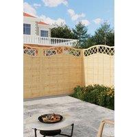 6x6ft Pressure Treated Lattice Top Wooden Garden Fence Panel