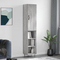 Berkfield Home Highboard Grey Sonoma 34.5x34x180 cm Engineered Wood