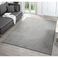 Desire Rugs Vellure Modern Living Room Area Rug Embossed Metallic Sheen Pyramid in Grey | Size: 200 cm x 290 cm