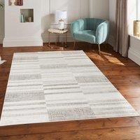 Desire Rugs Mabel Modern Contemporary Living Room Area Rug - Patch Design in Stone | Size: 120 cm x 170 cm