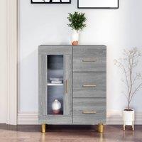 Berkfield Home Sideboard Grey Sonoma 69, 5x34x90 cm Engineered Wood | Size: 5 x 34 x 90 cm