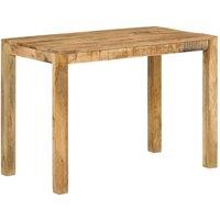 Berkfield Home Dining Table 110x55x76 cm Solid Wood Mango in Brown | Size: 110 x 55 x 76 cm