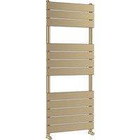 Balterley Square Flat Towel Radiator 1213mm x 500mm - Brushed Brass in Metallics