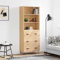 Berkfield Home Highboard Sonoma Oak 69.5x34x180 cm Engineered Wood in Brown