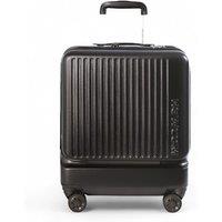 Infinity Leather Durable EasyJet Ryanair 39 x 26 x 51.5 cm Front Open Cabin Luggage Travel Suitcase in Black