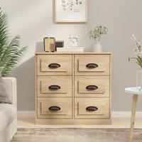 Berkfield Home Sideboard Sonoma Oak 70x35.5x67.5 cm Engineered Wood in Brown