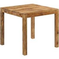 Berkfield Home Dining Table Solid Mango Wood 82x80x76 cm in Brown | Size: 82 x 80 x 76 cm