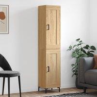 Berkfield Home Highboard Sonoma Oak 34.5x34x180 cm Engineered Wood in Brown