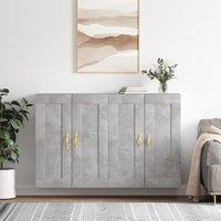 Berkfield Home Wall Mounted Cabinets 2 pcs Concrete Grey Engineered Wood