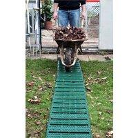 Primrose Instant Roll Out Garden Path Green Plastic Chevron 3m - Pack of 1 in Brown