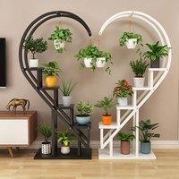 Living and Home Curved 6-Tier Plant Stand Bonsai Display Shelf Flower Rack Holder Shelf in Black