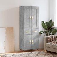 Berkfield Home Highboard Concrete Grey 69.5x34x180 cm Engineered Wood