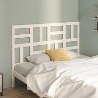 Berkfield Home Bed Headboard White 146x4x104 cm Solid Wood Pine | Size: 146 x 4 x 104 cm