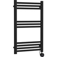 Balterley Electric Round Towel Rail 800x500 - Matt Black
