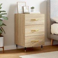 Berkfield Home Bedside Cabinet Sonoma Oak 40x40x66 cm Engineered Wood in Brown | Size: 40 x 40 x 66 cm