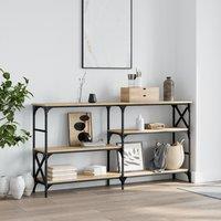 Berkfield Home Console Table Sonoma Oak 150x29x76.5 cm Engineered Wood in Brown