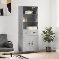 Berkfield Home Highboard Concrete Grey 69.5x34x180 cm Engineered Wood