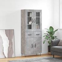 Berkfield Home Highboard Concrete Grey 69.5x34x180 cm Engineered Wood