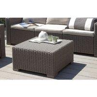 Mint Outdoor Keter California Taupe Rattan Coffee Table 68 x 68cm in Beige | Size: 68 x 68 cm