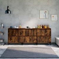Berkfield Home Sideboards 3 pcs Smoked Oak 60x35x70 cm Engineered Wood in Brown | Size: 60 x 35 x 70 cm