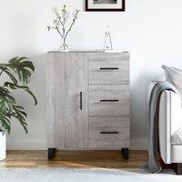 Berkfield Home Sideboard Grey Sonoma 69.5x34x90 cm Engineered Wood
