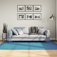 Berkfield Home Rug OVIEDO Short Pile Turquoise 140x200 cm in Blue | Size: Medium