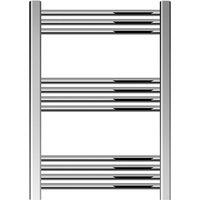 Balterley Straight Heated Towel Rail Radiator, 256W, 600 x 700mm, Chrome in Silver