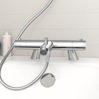Nes Home Chrome Exposed Bath Shower Mixer Tap Kit Set in Silver