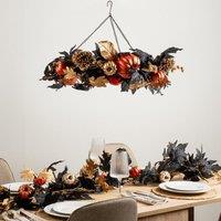 Scottish Everlastings Ltd 55cm Premium Hanging Wreath Black / Gold