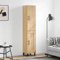 Berkfield Home Highboard Sonoma Oak 34.5x34x180 cm Engineered Wood in Brown
