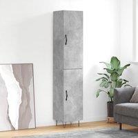 Berkfield Home Highboard Concrete Grey 34.5x34x180 cm Engineered Wood