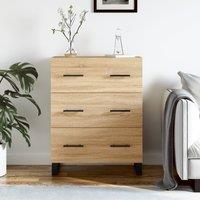 Berkfield Home Sideboard Sonoma Oak 69.5x34x90 cm Engineered Wood in Brown