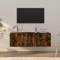 Berkfield Home 2 Piece TV Cabinet Set Smoked Oak Engineered Wood in Brown