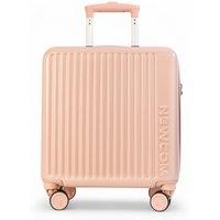 Infinity Leather Hard Shell Cabin 44 x 22 x 38 cm TSA Secure Luggage Suitcase Suitable for Easyjet, Ryanair in Pink
