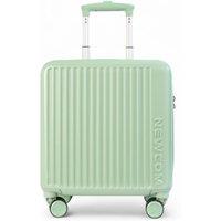 Infinity Leather Hard Shell Cabin 44 x 22 x 38 cm TSA Secure Luggage Suitcase Suitable for Easyjet, Ryanair in Green