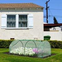 OUTSUNNY Tunnel Greenhouse Outdoor Grow House Steel Frame in Green