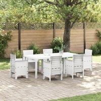 Berkfield Home Garden Table White 200x100x73 cm Poly Rattan | Size: 200 x 100 x 73 cm