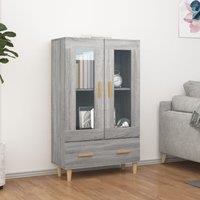 Berkfield Home Highboard Grey Sonoma 70x31x115 cm Engineered Wood | Size: 70 x 31 x 115 cm