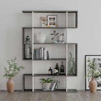 Decortie Mito' Modern Bookcase Display Unit 161cm in Off-White | Size: 2 Pack