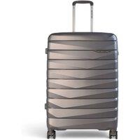 Infinity Leather Hard Shell Cabin 36 x 22.5 x 56 cm PP Luggage Suitcase Suitable for Easyjet, Ryanair in Grey