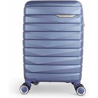 Infinity Leather Hard Shell Cabin 36 x 22.5 x 56 cm PP Luggage Suitcase Suitable for Easyjet, Ryanair in Blue