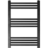 Balterley Straight Heated Towel Rail Radiator, 499W, 600 x 700mm, Matt Black