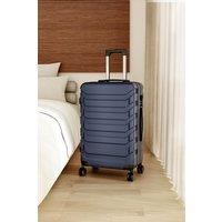 Living and Home Rolling Hardshell Luggage Travel Suitcase, 24" Blue